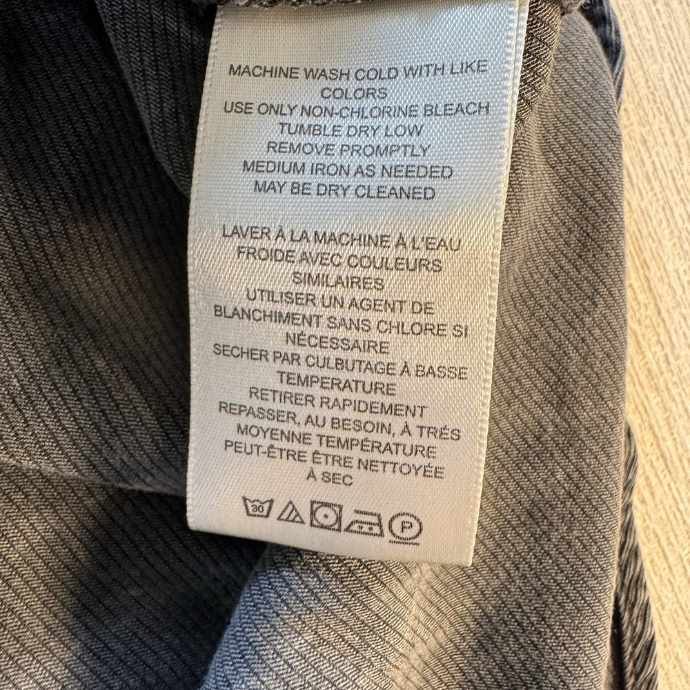 PILCRO ANTHROPOLOGIE The Bo Boyfriend‎ Buttondown Shirt in Gray Size XL - Picture 3 of 9